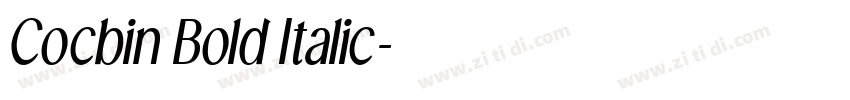Cocbin Bold Italic字体转换 Cocbin Bold Italic字体转换